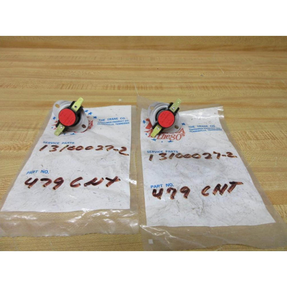 The Trane Company 479CNT Thermal Limit Switch 13100027-2 (Pack of 2)