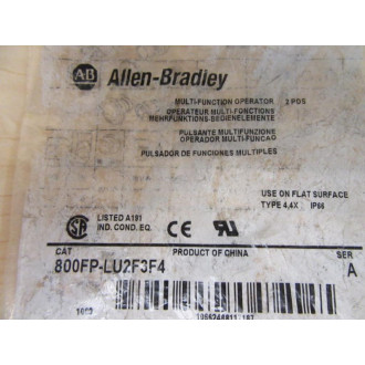 Allen Bradley 800FP-LU2F3F4 Push Button Operator 800FPLU2F3F4