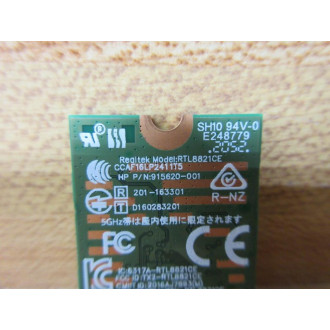 Realtek RTL8821CE WLAN Network Card 915620-001 - Used