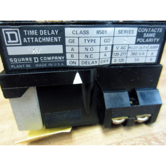 Square D 8501-MV Time Delay Attachment 8501MV - New No Box