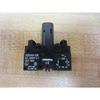Siemens 3SB3 648-6BA20 Red 3SB36486BA20 w3SB3400-1QB & Base, Clip