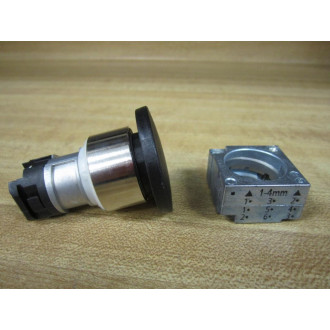 Siemens 3SB3 500-1GA11 Black Button 3SB35001GA11 wBase & Clip