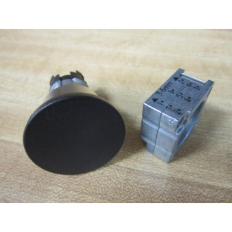 Siemens 3SB3 500-1GA11 Black Button 3SB35001GA11 wBase & Clip