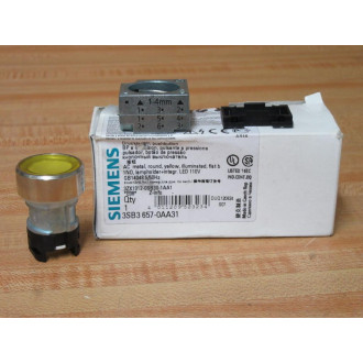 Siemens 3SB3 657-0AA31 Yellow 3SB36570AA31 wBase & Clip