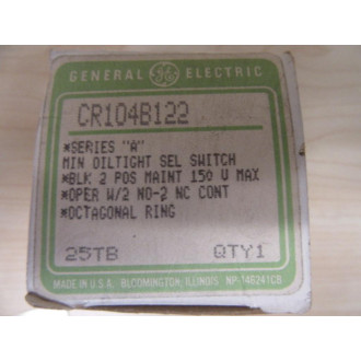 General Electric CR104B122 Selector Switch WStandard Selector Knob