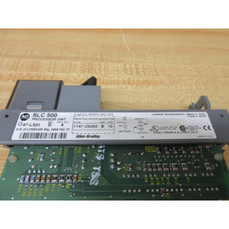Allen Bradley 1747-L531 Module 1747L531 Series D, REV 4, WKey, WO Cover - New No Box