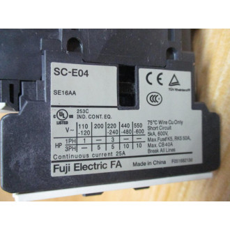 Fuji Electric SC-E04-110VAC Contactor SCE04110VAC - Used