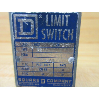 Square D 9007-B61C Limit Switch 9007B61C - Used