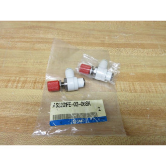 SMC AS2201FE-02-06SK Flow Control Fitting AS2201F (Pack of 2)