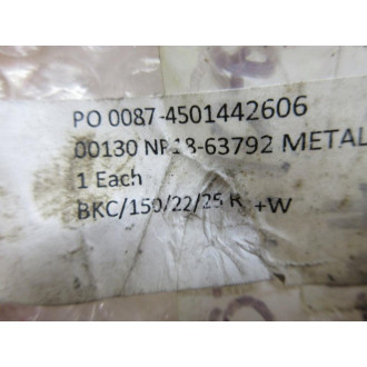 R&W Coupling Technology BKC1502225 Metal Bellows Coupling NP18-63792 - New No Box