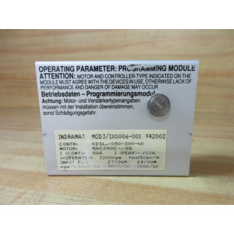Indramat MOD31X0006-001 Programming Module MOD31X0006001 - Used