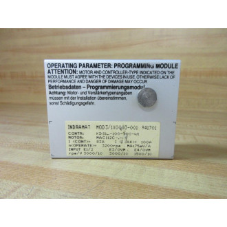 Indramat MOD31X0003-001 Programming Module MOD31X0003001 - Used