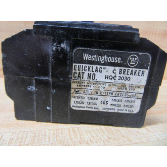 Westinghouse HQC3030 Circuit Breaker 30A 3P - Used