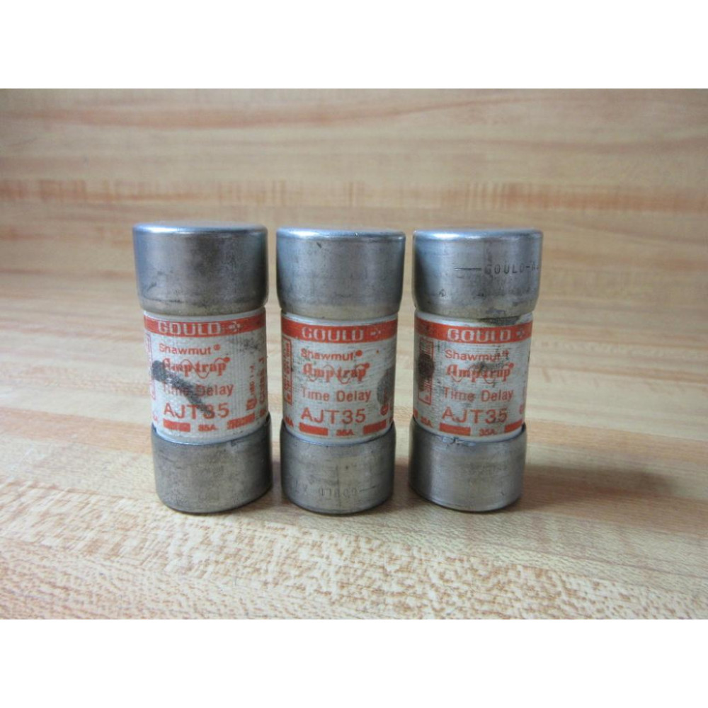 Gould Shawmut Ferraz Mersen AJT35 Fuse Cross Ref 4TAT1 (Pack of 3) - Used
