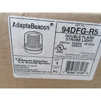 Edwards Signal 94DFG-R5 Double Flash strobe Light 94DFGR5 Factory Sealed