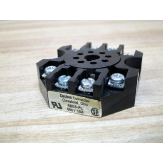 Custom Connector RB08-PC Octal Relay Socket SKT10000 (Pack of 2) - Used