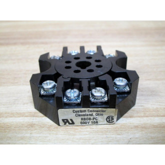 Custom Connector RB08-PC Octal Relay Socket SKT10000 (Pack of 2) - Used