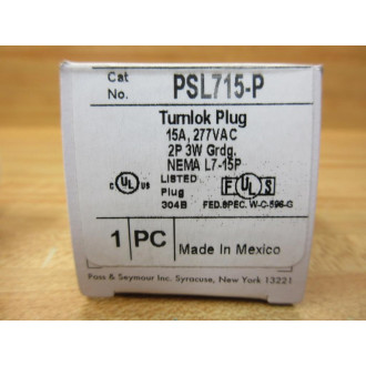 Pass & Seymour PSL715-P Turn Lock Plug