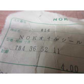 NOK TB4-36-52-11 Oil Seal AR 2165 E1 (Pack of 4) - New No Box
