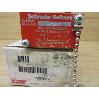 Schrader Bellows K022097 Parker Pneumatic Sub Base