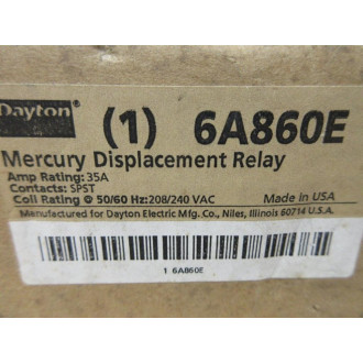 Dayton 6A860E Mercury Displacement Relay 6A860E 967604