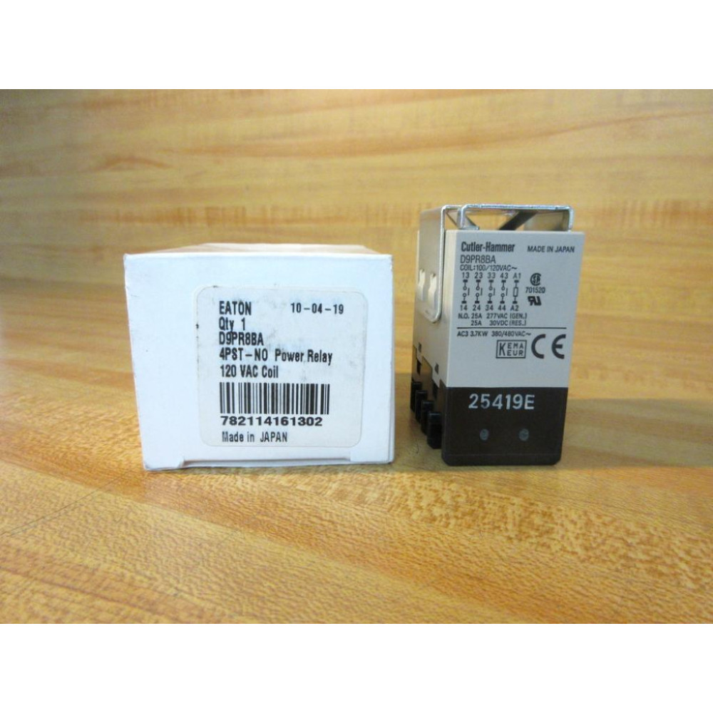 Cutler Hammer D9PR8BA Eaton Power Relay