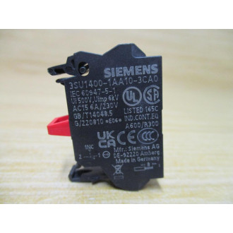 Siemens 3SU1400-1AA10-3CA0 Contact Block 3SU14001AA103CA0 - New No Box