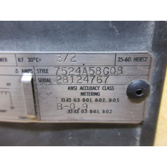 Westinghouse 7524A58G08 Current Transformer - Used