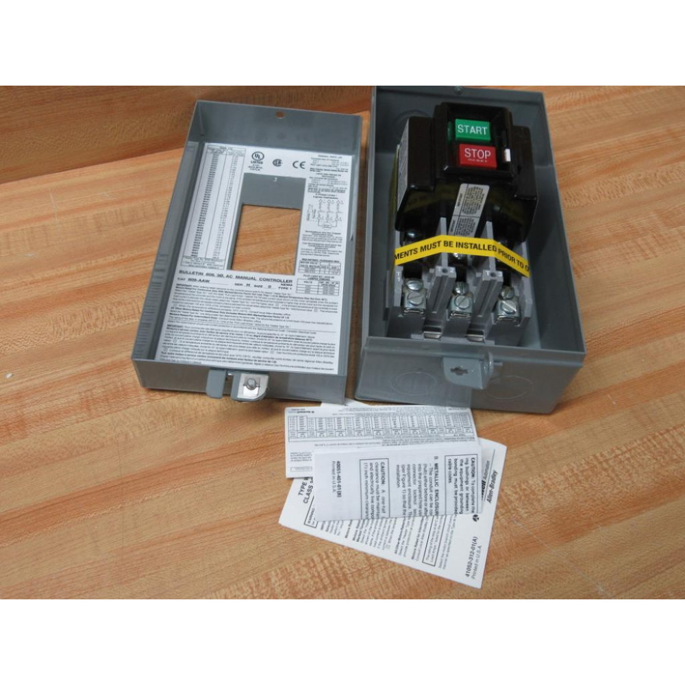 Allen Bradley 609-AAW Manual Starting Switch 609AAW Series H - New No Box Allen Bradley 609-AAW Manual Starting Switch 609AAW Series H - New No Box