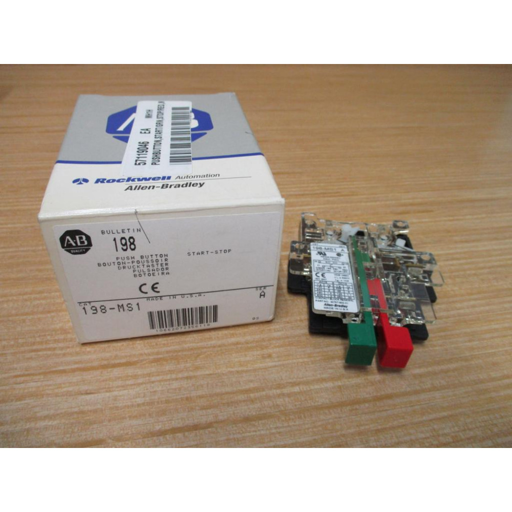 Allen Bradley 198-MS1 Push Button Operator 198MS1 Contacts Only