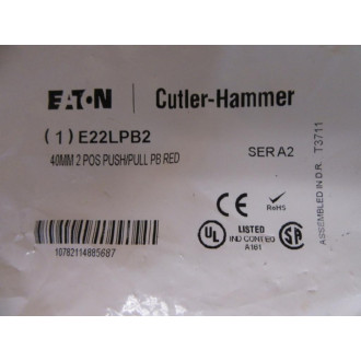 Cutler Hammer E22LPB2 Eaton PushPull Button