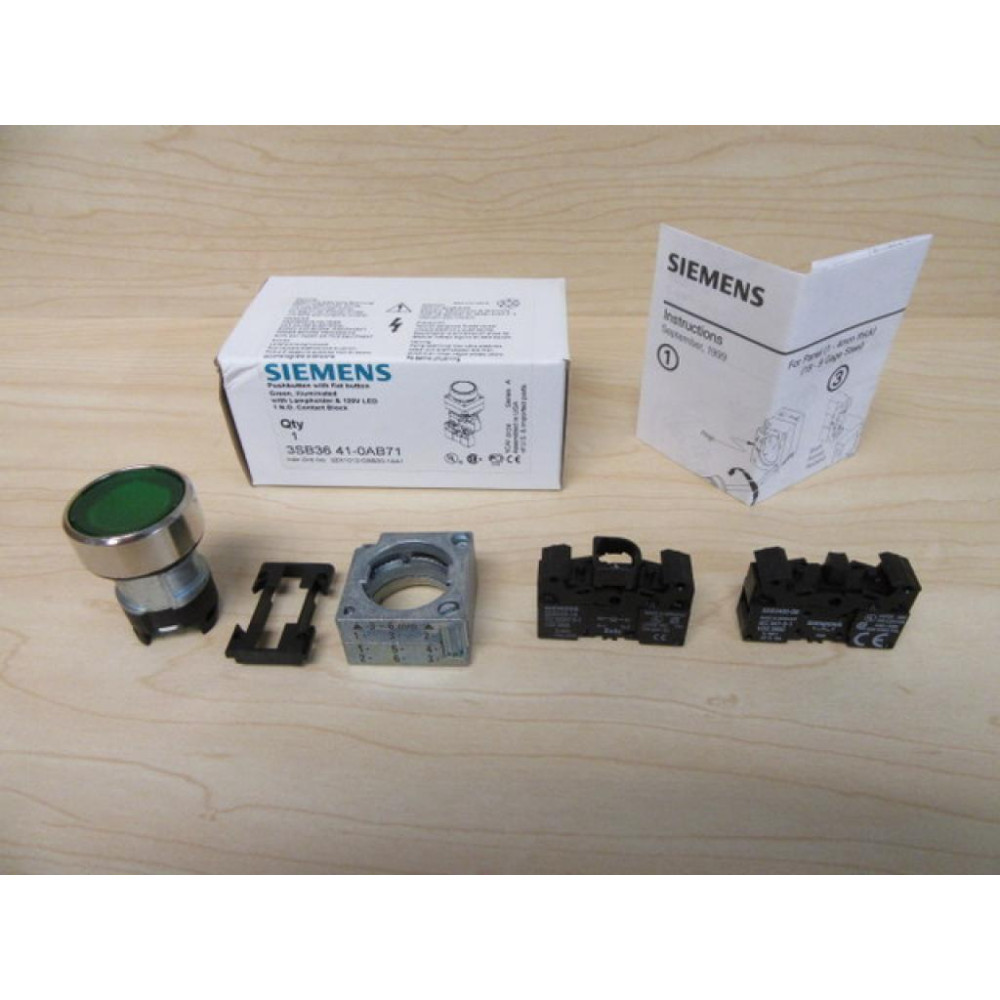 Siemens 3SB3 641-0AB71 Green 3SB36410AB71 Complete