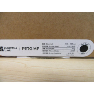 Bambu Labs PET-HF-BLACK Filament 750g - Used