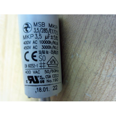 Ericson MSB MKP Capacitor MSBMKP 3.5 µF 400V - New No Box