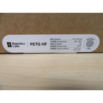 Bambu Labs PET-HF-GRAY Filament 625g - Used