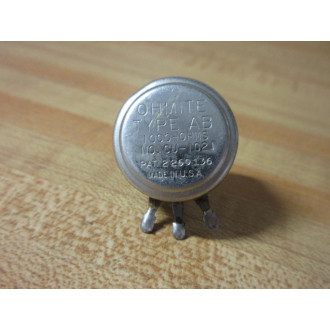 Ohmite CU-1021 Potentiometer 1k Ohm 1000 Ohms (Pack of 5) - Used