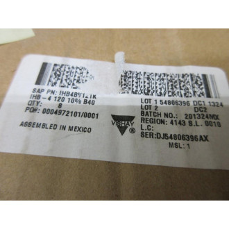 Vishay IHB4BV121K Dale Power Inductor IHB-4 - New No Box