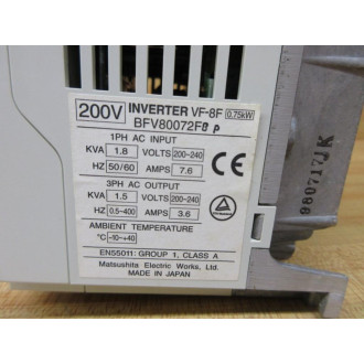NAiS VF-8F Matsushita Compact Inverter Drive BFV 80072FBP