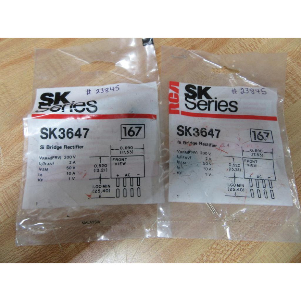 RCA SK3647 Si Bridge Rectifier (Pack of 2)