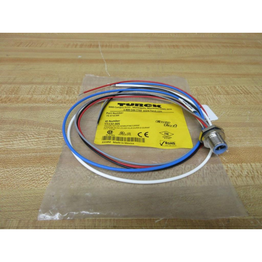 Turck FS 57-0.5M Receptacle U1132-005