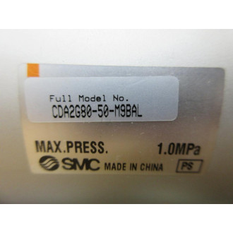 SMC CDA2G80-50-M9BAL Pneumatic Cylinder CDA2G8050M9BAL - New No Box