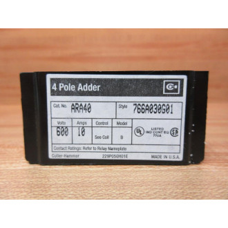 Cutler Hammer ARA40 Contactor