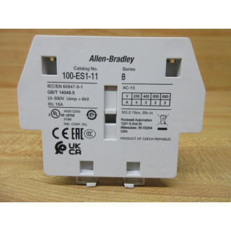 Allen Bradley 100-ES1-11 Auxiliary Contact 100ES111 Series B