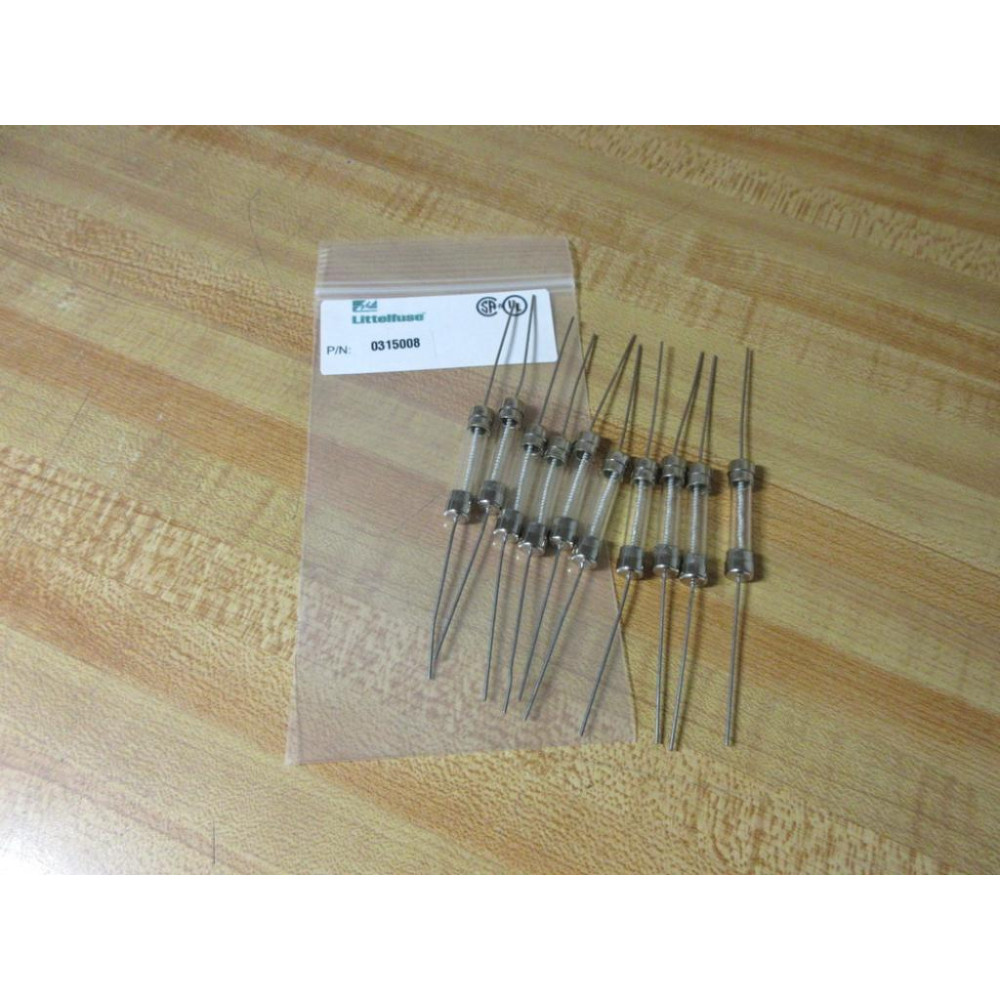 Littelfuse 3AG-8A Fuse 3AG8A 315, Wirewound Element, 0315008 (Pack of 10)