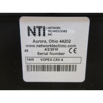Network Technologies VOPEX-C5V-4 Video SplitterExtender VOPEXC5V4 - New No Box
