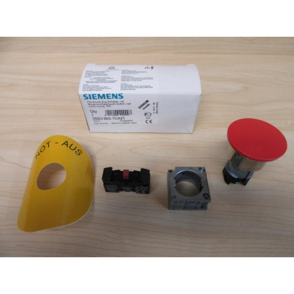 Siemens 3SB3 603-1CA21 Emergency Switch