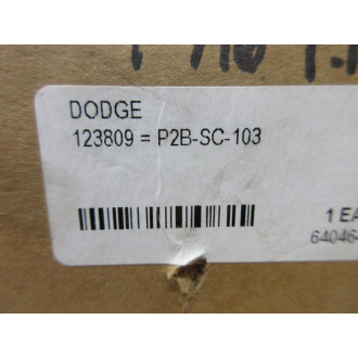 Dodge P2B-SC-103 ABB Pillow Block Bearing 123809