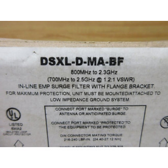 Poly Phaser DSXL-D-MA-BF In-Line EMP Surge Filter DSXL-D-MA