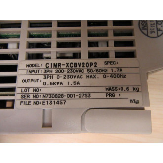 Yaskawa Electric CIMR-XCBV20P2 Inverter - Refurbished