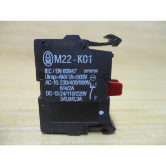 Moeller Klockner M22-K01 Eaton Block M22K01 Cutler Hammer - Used